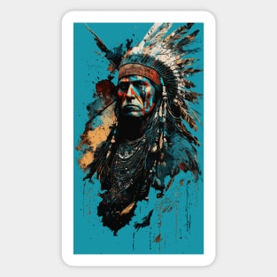 Native American Warrior V3 Sticker